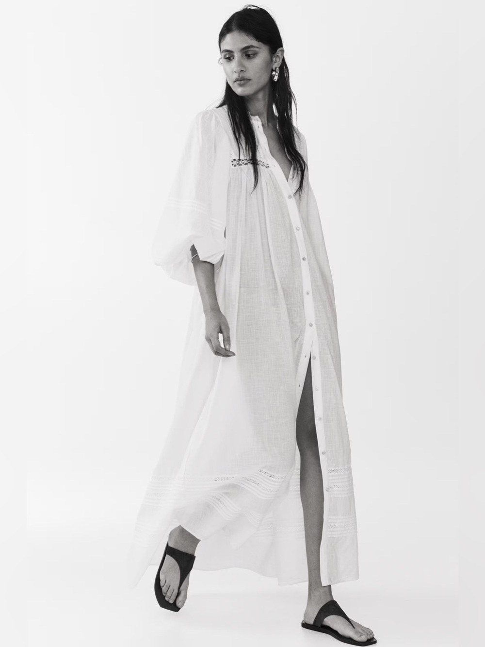 H&M Oversized Tie-Belt Tunic Dress - Picture 7 of 7